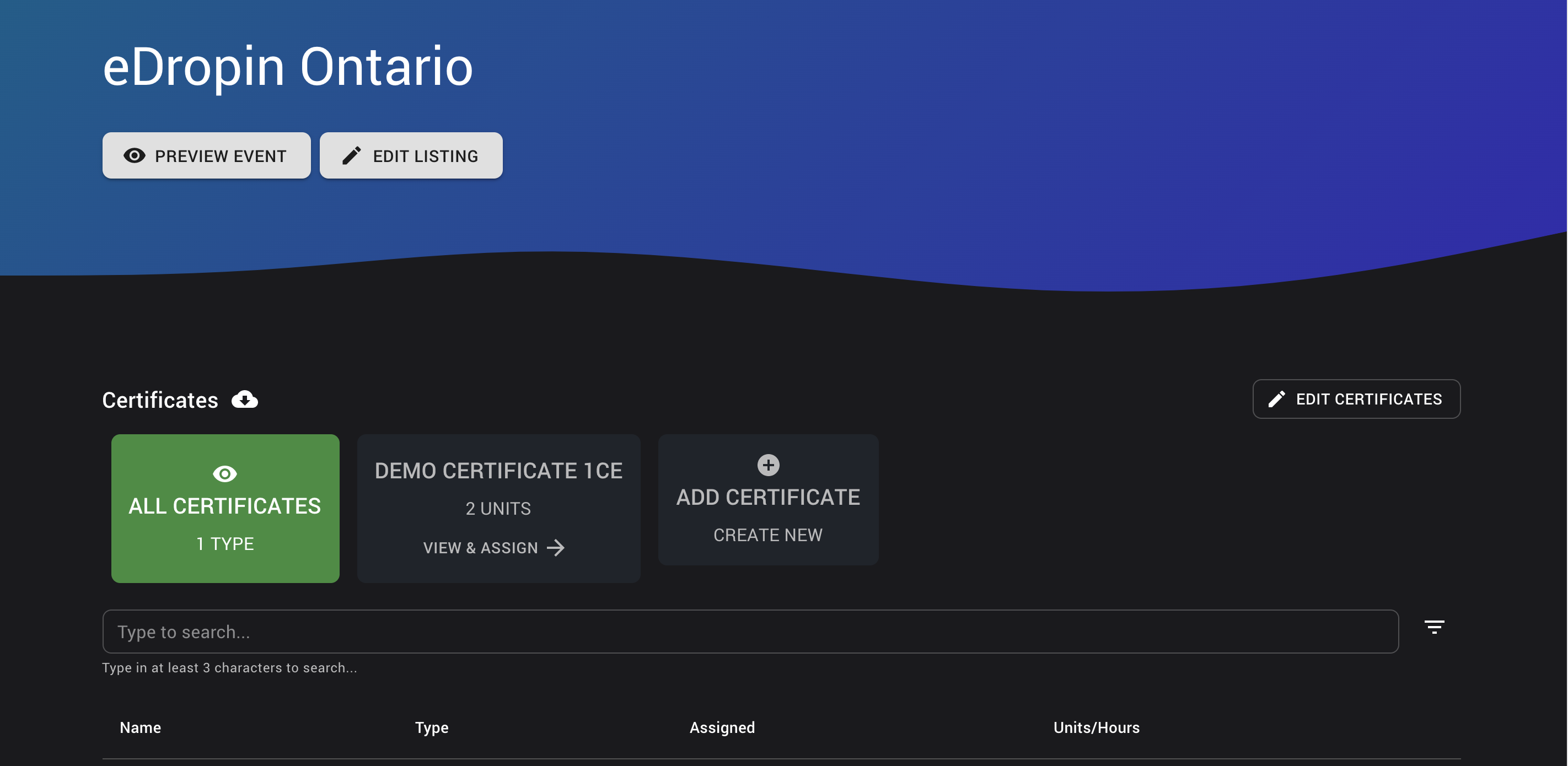 edropin-certificate-dashboard